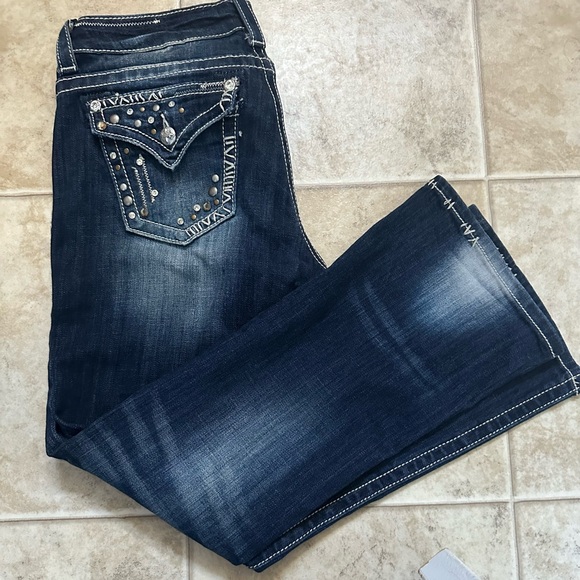 Miss Me Denim - Dark Wash Embellished Women's Jeans